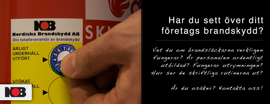 Årligt underhåll av brandsläckare